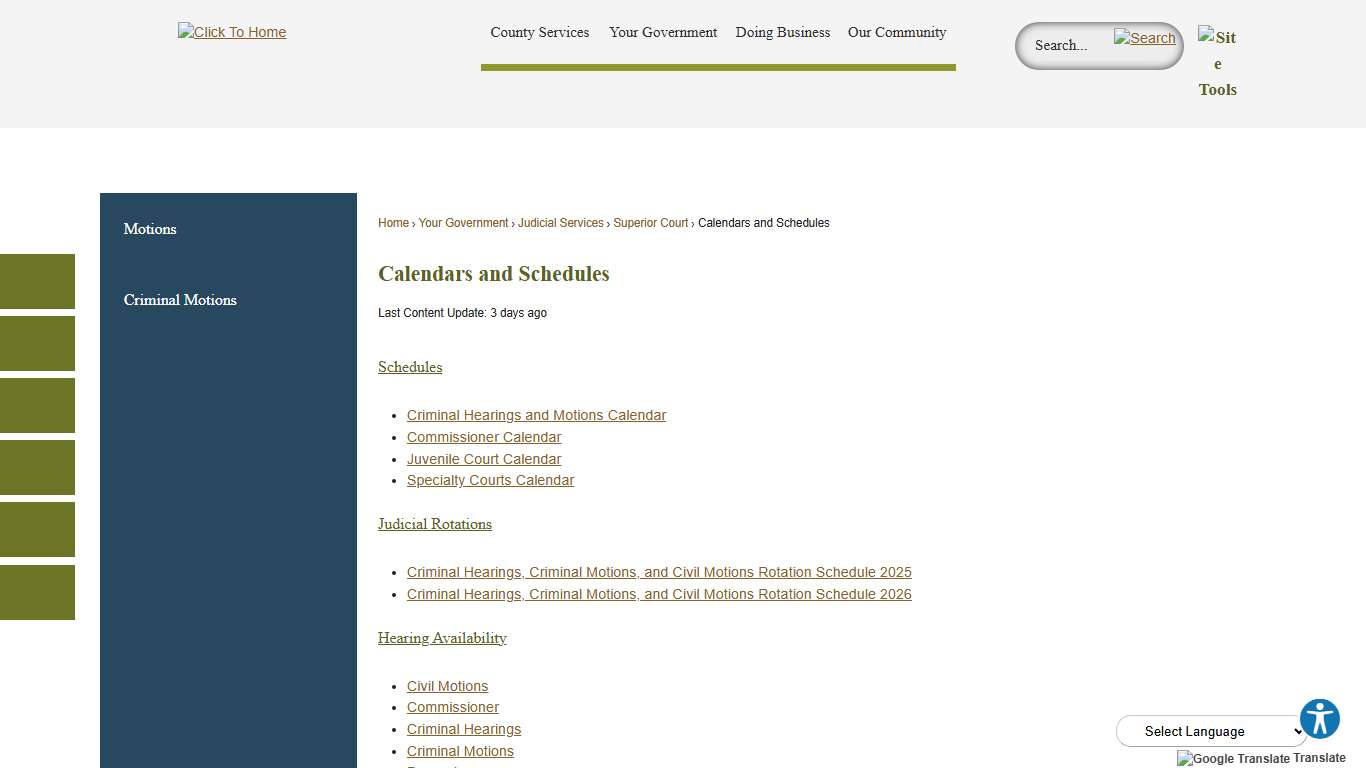 Calendars and Schedules Snohomish County, WA - Official Website