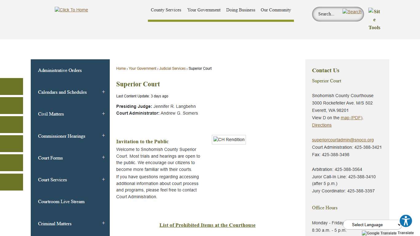 Superior Court Snohomish County, WA - Official Website
